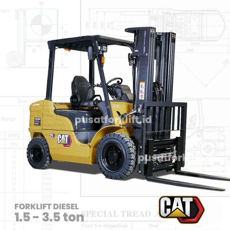 Forklift-Caterpillar-1.5-sd-3.5 ton diesel