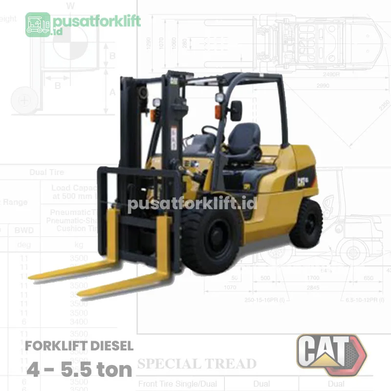 Forklift-Caterpillar-diesel-5-ton