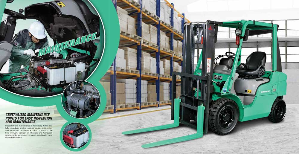 Forklift Mitsubishi 1.5 - 3.5 ton Diesel Grendia