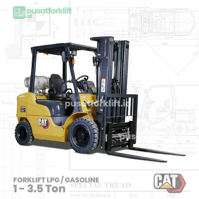 Forklift Caterpillar LPG / Gasoline 1.5 ton | 2.5 ton | 3 ton | 3.5 ton