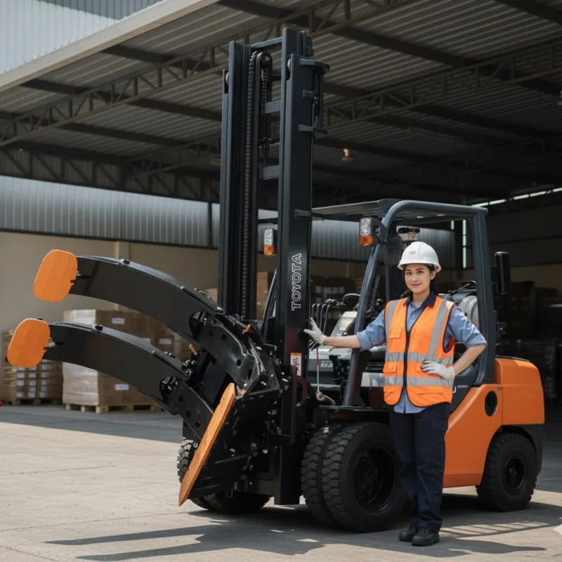 Paper Roll Clamp Rotating Fork Attachment